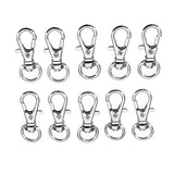 10Pcs,Silver,Alloy,Swivel,Lobster,Clasp,8.5mm,Round