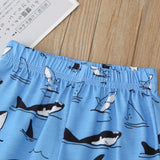 Boy's,Shark,Cartoon,Print,Pants,Casual,Clothing