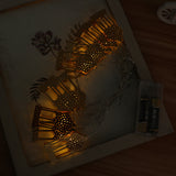 String,Golden,Castle,Light,Mubarak,Ramadan,Islam,Decor