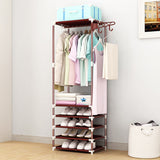 Floor,Standing,Clothes,Hanging,Rotating,Hooks,Storage,Shelf,Bedroom,Furniture