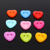 100pcs,Mixed,Heart,Buttons,Acrylic,Sewing,Craft,Holes,Buttons