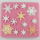 Christams,Silicone,Snowflakes,Fondant,Decoration,Mould