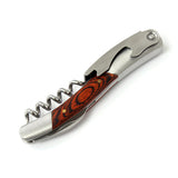 Handle,Stainless,Steel,Corkscrew,Double,Hinge,Bottle,Opener