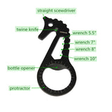 Stainless,Steel,Horse,Multifunctional,Portable,Pocket,Bottle,Opener,Keychain