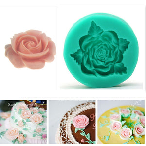 Beautiful,Silicone,Flower,Fondant,Mould,Decoration