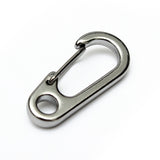 Stainless,Steel,Split,Keychain,Carabiners,Climbing,Fishing