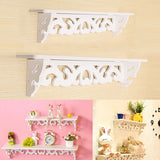 White,Wooded,Pierced,Shelves,Storage,Holder,Design,Shelf