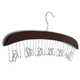 Multifunction,Hardwood,Hanger,12Pcs,Chrome,Closet