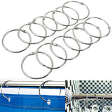 12Pcs,Stainless,Steel,Circle,Shower,Curtain,Curtain,Glide,Hanger