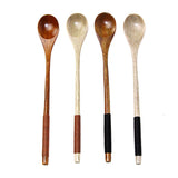 Handle,Wooden,Mixing,Spoon,Round,Handle,Ladle,Stirring,Spoon