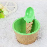 Plastic,Children,Cream,Waffle,Bowls,Spoons,Creative,Tools,Freezer,Accessories