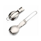 Foldable,Stainless,Steel,Spork,Spoon,Portable,Cookout,Picnic,Spork,Outdoor,dinnerware