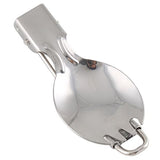 Foldable,Stainless,Steel,Spork,Spoon,Portable,Cookout,Picnic,Spork,Outdoor,dinnerware