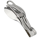 Foldable,Stainless,Steel,Spork,Spoon,Portable,Cookout,Picnic,Spork,Outdoor,dinnerware