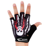 WOSAWE,Bicycle,Riding,Gloves,Shockproof,Silica,Short,Finger,Gloves,Skull,Pattern