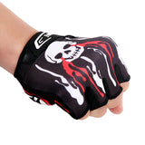 WOSAWE,Bicycle,Riding,Gloves,Shockproof,Silica,Short,Finger,Gloves,Skull,Pattern