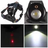 Zoomable,Headlight,Headlamp,White,Laser,Light,18650,batteries