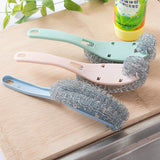 KCASA,Handle,Steel,Brush,Steel,Cleaning,Washing,Brush