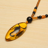 Unique,Natural,Insects,Amber,Scorpion,Inclusion,Pendant,Necklace,Gemstone,Ornament,Crafts,Gifts,Decorations