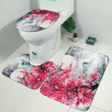 Sakura,Mountain,Waterproof,Shower,Curtain,Toilet,Cover,Bathroom