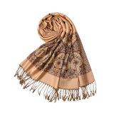 Women,Classic,Oversize,Scarves,Winter,Jacquard,Shawl,Tassel,Scarf