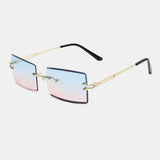 Women,Frameless,Color,Gradient,Square,Shape,Fashion,Casual,Protection,Sunglasses