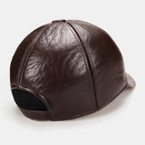 Genuine,Leather,Round,Casual,Adjustable,Protection,Large,Baseball