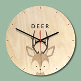 Wooden,Clock,Livingroom,Animal,Printing,Painting,Clock,Creative,Clock,Decor