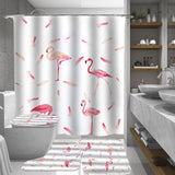 Flamingo,Printing,Waterproof,Bathroom,Shower,Curtain,Toilet,Cover,Floor