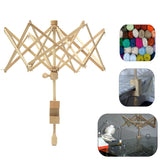 Knitting,Umbrella,Wooden,Swift,Winder,Holder,Hanks,Skeins,Wool"