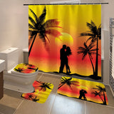 Honana,Bathroom,Waterproof,Shower,Curtain,Summer,Seaside,Pattern,Bathroom,Toilet,Cover,Pedestal