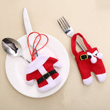 Loskii,Creative,Christmas,Small,Clothes,Pants,Tableware,Kitchen,Restaurant,Hotel,Layout,Knife,Spoon,Decorations