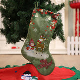 Loskii,Christmas,Socks,Christmas,Decorations,Large,Printed,Christmas,Socks,Gifts,Candy,Socks,Hanging,Ornaments