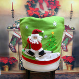 Loskii,Christmas,Chair,Cover,Cartoon,Christmas,Santa,Claus,Chair,Cover,Snowman,Dinner,Table,Party,Decorations