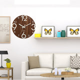 Luminous,Clock,Quartz,Wooden,Silent,Ticking,Decor"