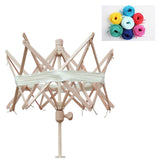 Knitting,Umbrella,Wooden,Swift,Winder,Holder,Hanks,Skeins,Wool"