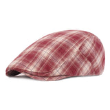 Unisex,Cotton,Beret,Forward,Outdoor,Travel,Plaid,Retro