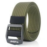 TUSHI,Military,Tactical,Belts,Security,Elastic,Weave,Stretch,Thick,Nylon,Waist