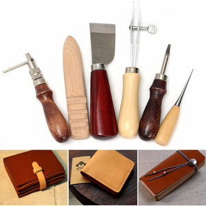 Handle,Leather,Craft,Leather,Sewing,Punch,Cutter