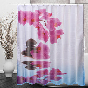 180*200cm,Bathroom,Shower,Curtain,Purple,Flower,Waterproof,Curtain