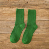 Women,Ladies,Solid,Cotton,Middle,Socks,Casual,Breathable