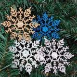 12PCS,Christmas,Snowflake,Piece,Plastic,Pendant