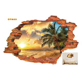 Miico,Creative,Island,Sunset,Coconut,Removable,Decorative,Decor,Sticker