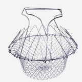 Stainless,Steel,Foldable,Basket,Fried,Potato,Chips,Strainer,Outdoor,Picnic,Storage,Baskets