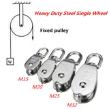 Stainless,Steel,Heavy,Pulley,Single,Wheel,Swivel,Lifting,Block