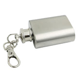 Pocket,Stainless,Steel,Bottle,Whiskey,Liquor,Flask,Screw,Keychain,Flagon