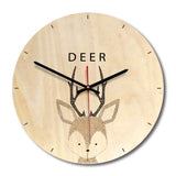 Wooden,Clock,Livingroom,Animal,Printing,Painting,Clock,Creative,Clock,Decor