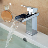 Bathroom,Waterfall,Basin,Faucet,Square,Water,Mixer,Chrome