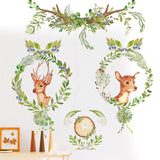 Adhesive,Sticker,Forest,Deers,Green,Plants,Animals,Stickers,Window,Decorations,Bedroom,Kitchen