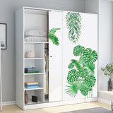 Loskii,FX82120,Bedroom,Tropical,Vegetation,Sticker,Green,Leaves,Drawing,Paper,Decor